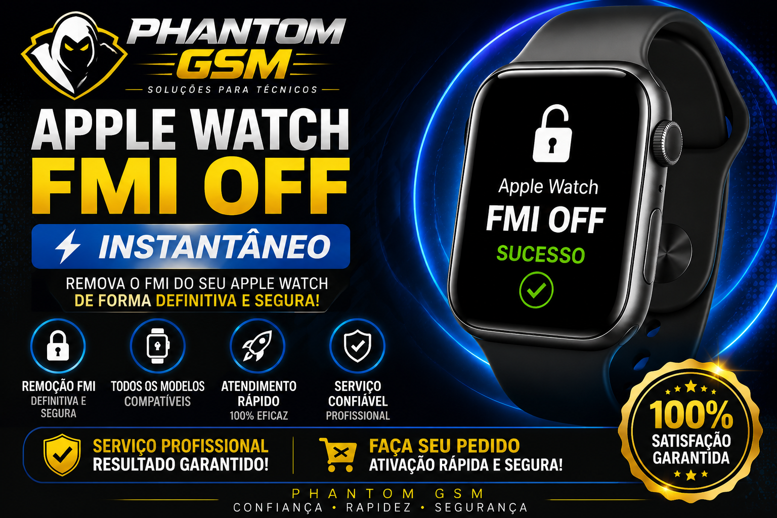 Apple Watch Series 11 GPS Watch7,17 & Watch7,18 iCloud Remove FMI OFF Instant by SN